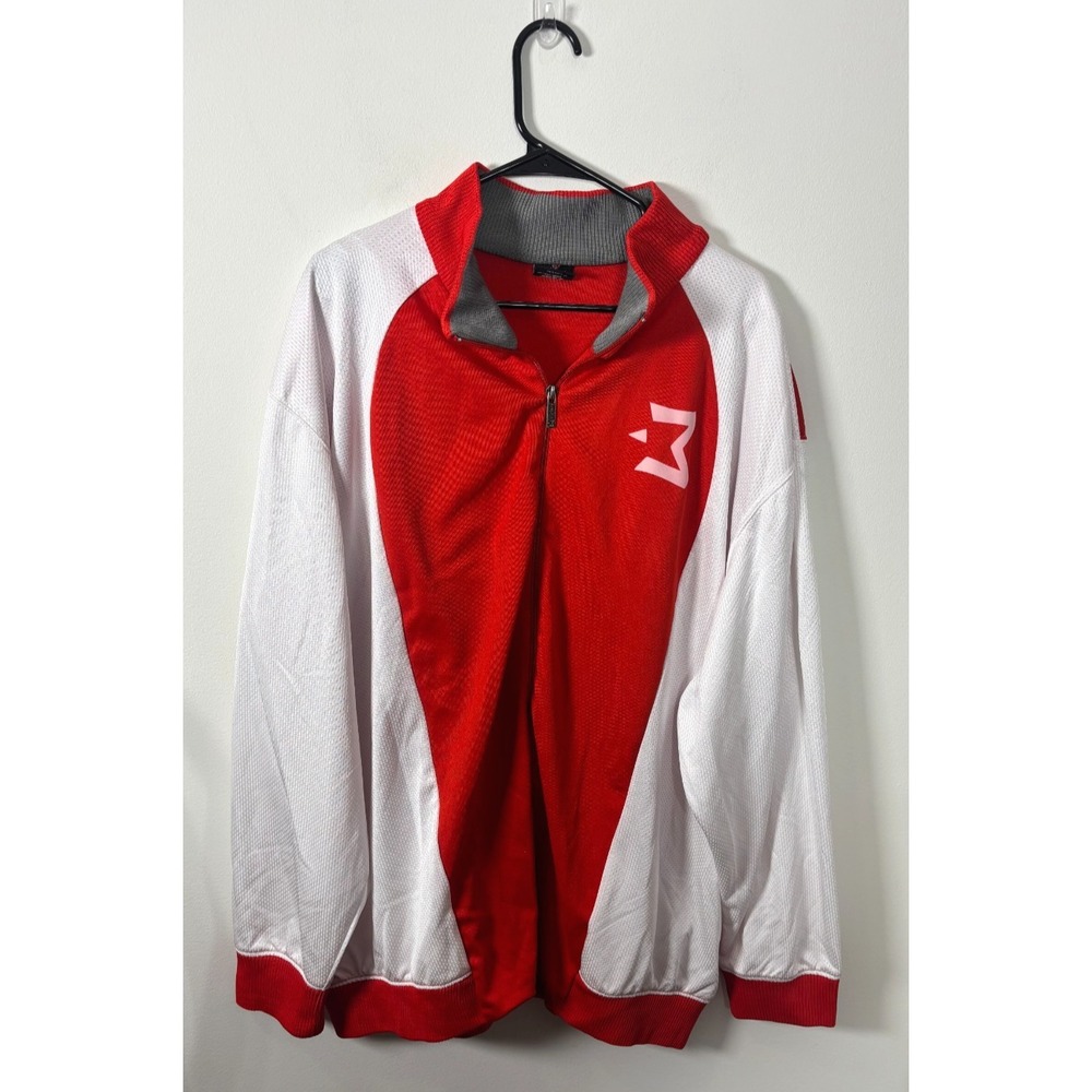 Vintage Starbury Jacket Men's XXL Red and White Zip-Up by Stephon Marbury